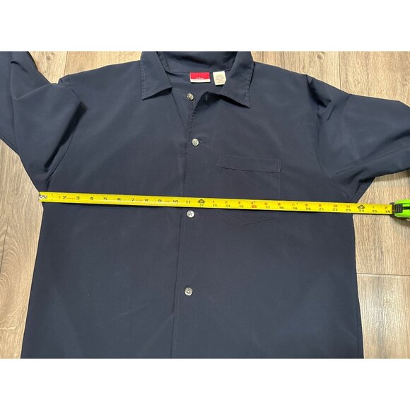 L.L. Bean Traveler Unisex Navy Blue Long Sleeve Button-Up Shirt Large Regular FL - Picture 4 of 7